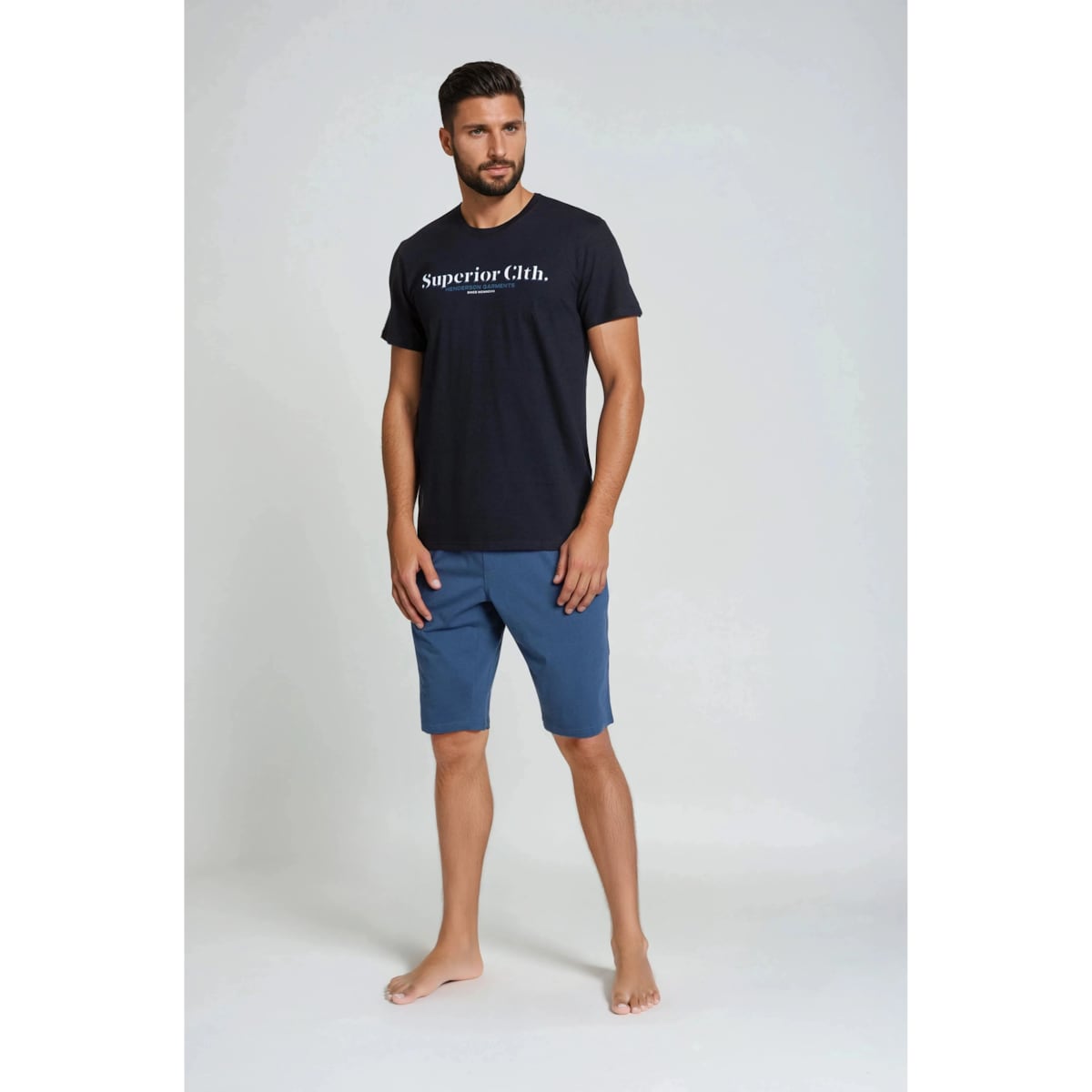 Piżama Zed 38366-99X Czarno-grafitowa Czarno-Grafitowy, XXL