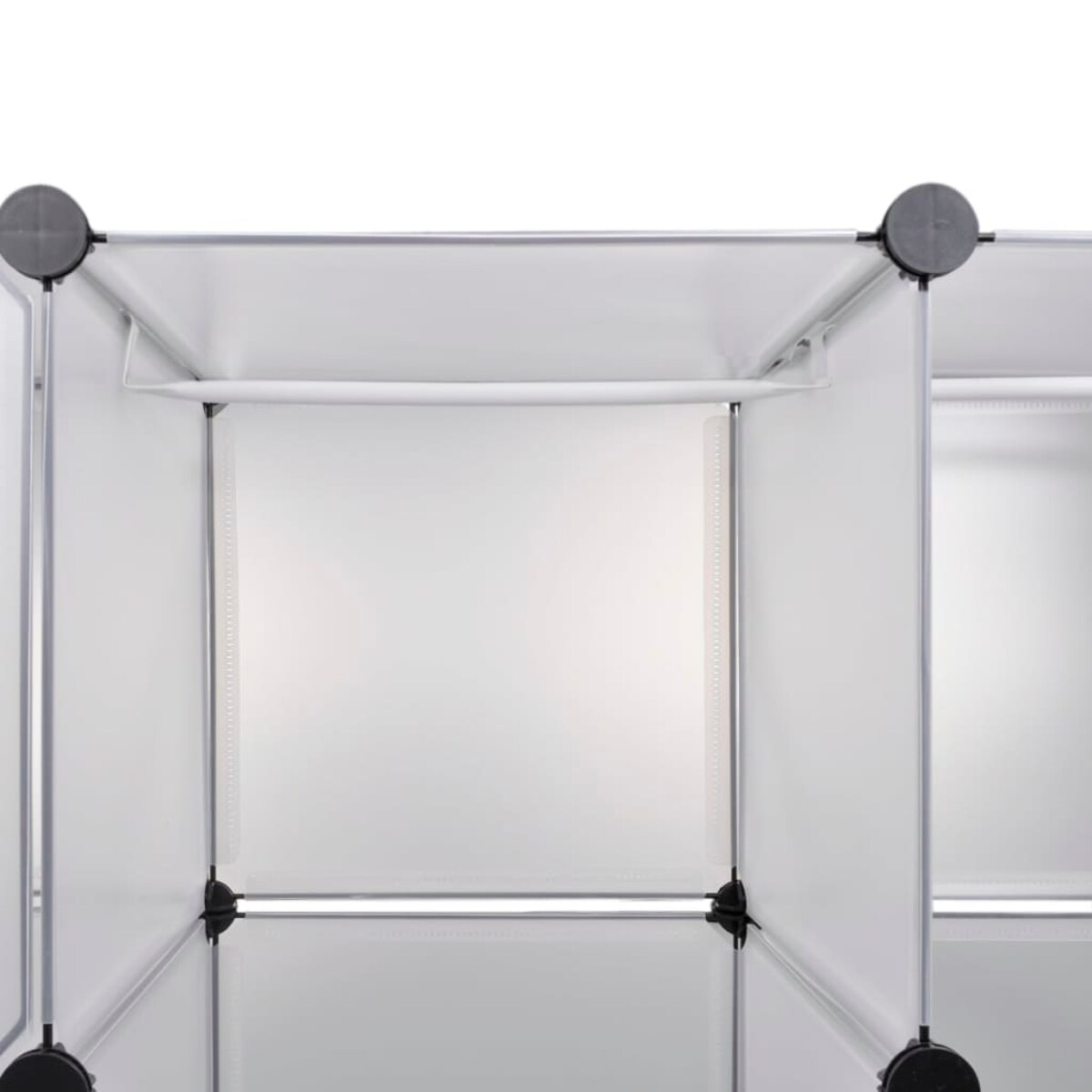 vidaXL Szafa modułowa z 18 przegrodami, biała, 37 x 146 x 180,5 cm