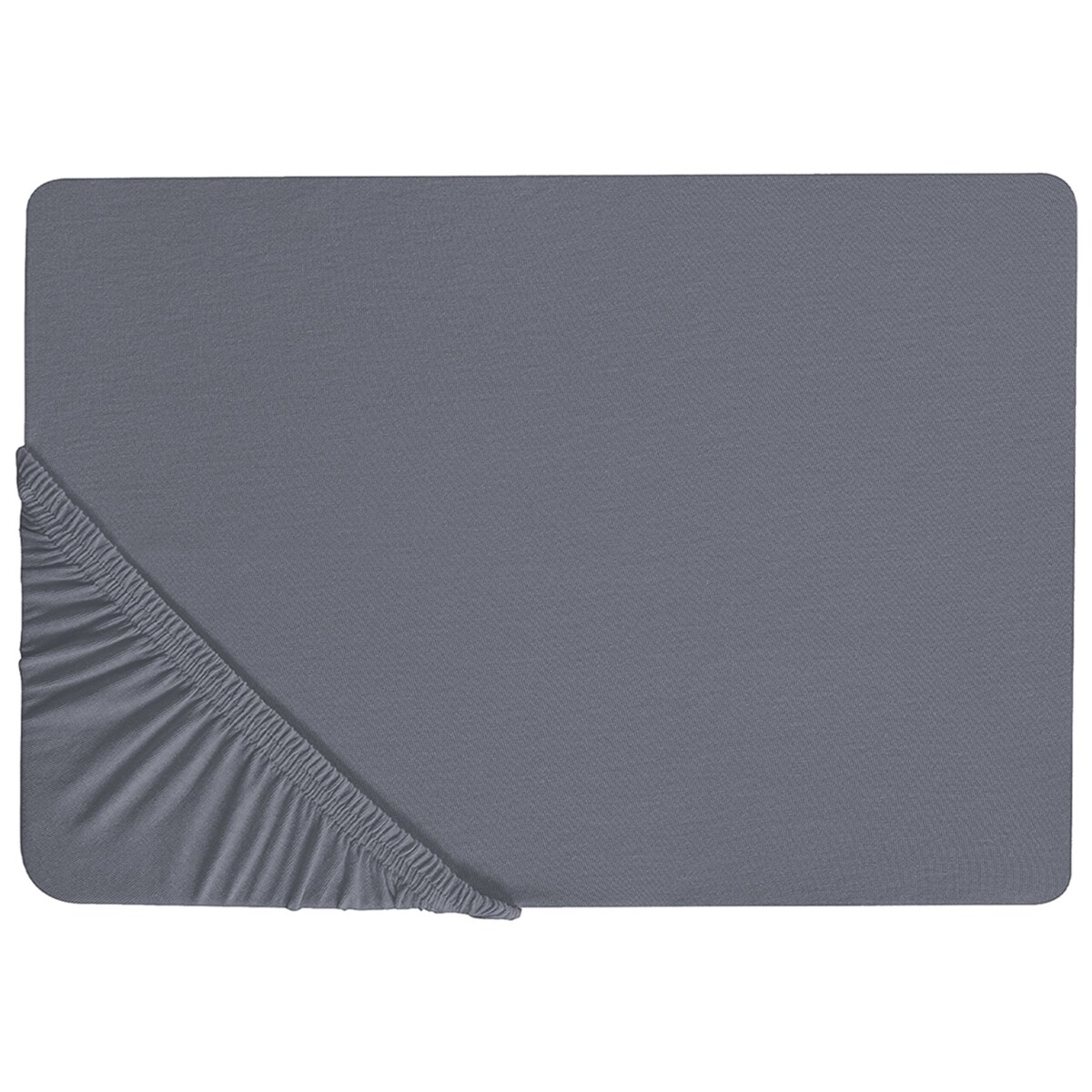 Bawełniane prześcieradło z gumką 90 x 200 cm ciemnoszare JANBU