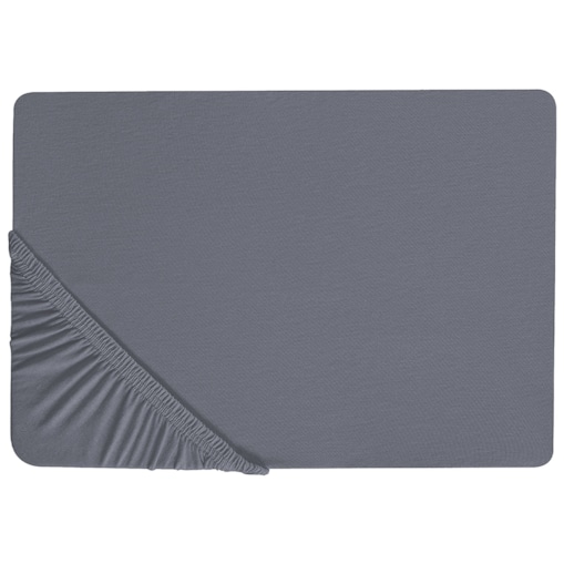 Bawełniane prześcieradło z gumką 90 x 200 cm ciemnoszare JANBU