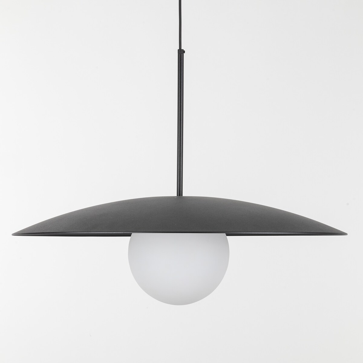 Lampa Wisząca SLATE Czarna-Biała, Szklana, Ø 65 cm, E27, TK Lighting