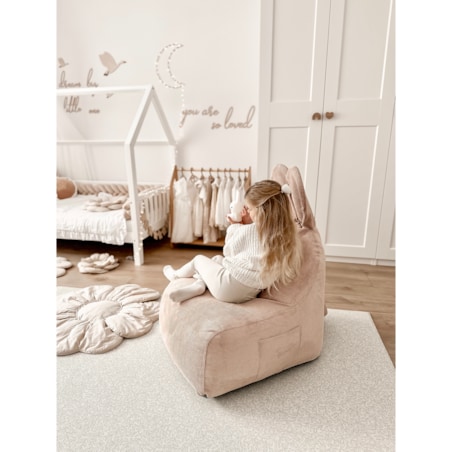 Puf Funny Bunny Sztruksowy - Różowy