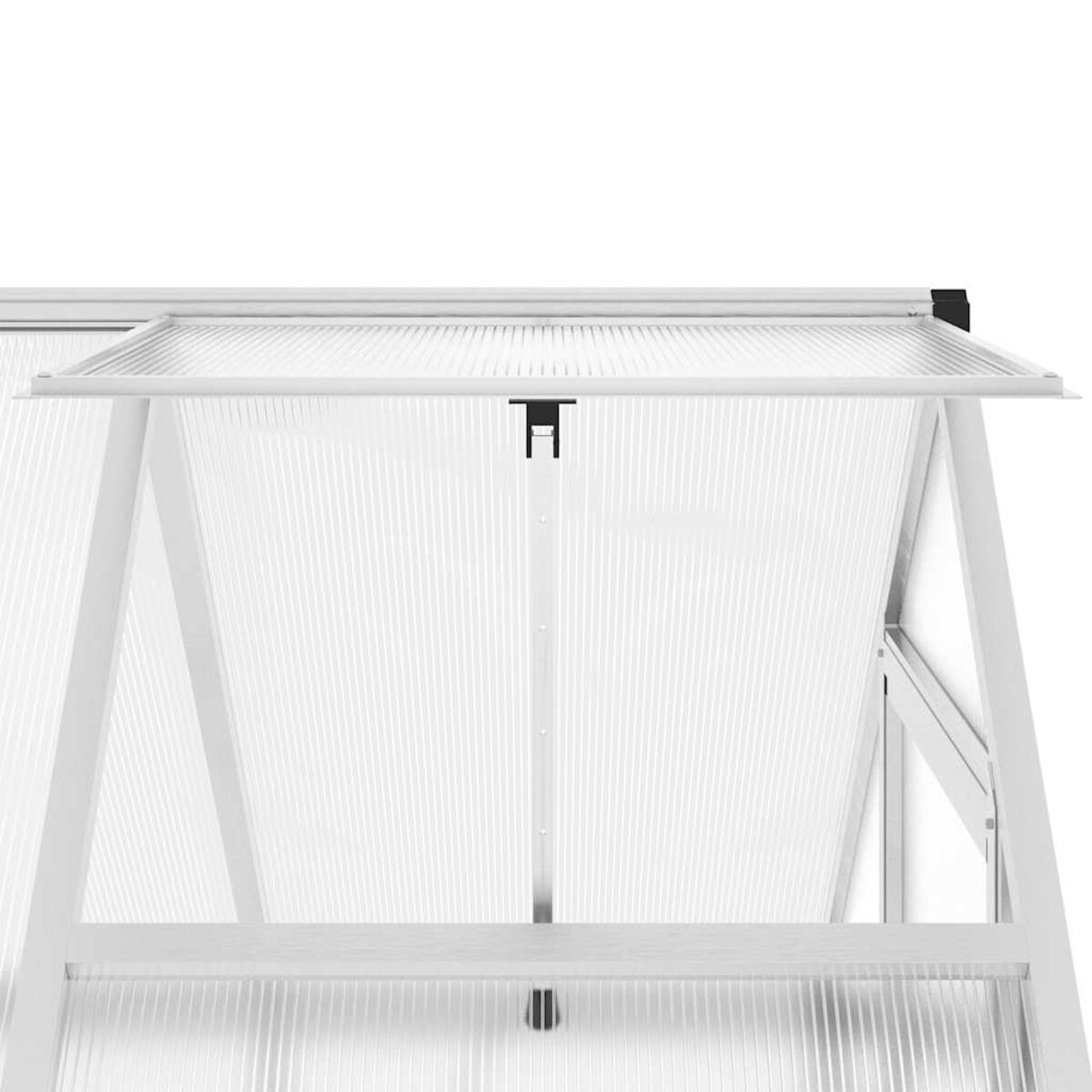 vidaXL Szklarnia z ramą podstawy, srebrna, 169x114x202 cm, aluminium