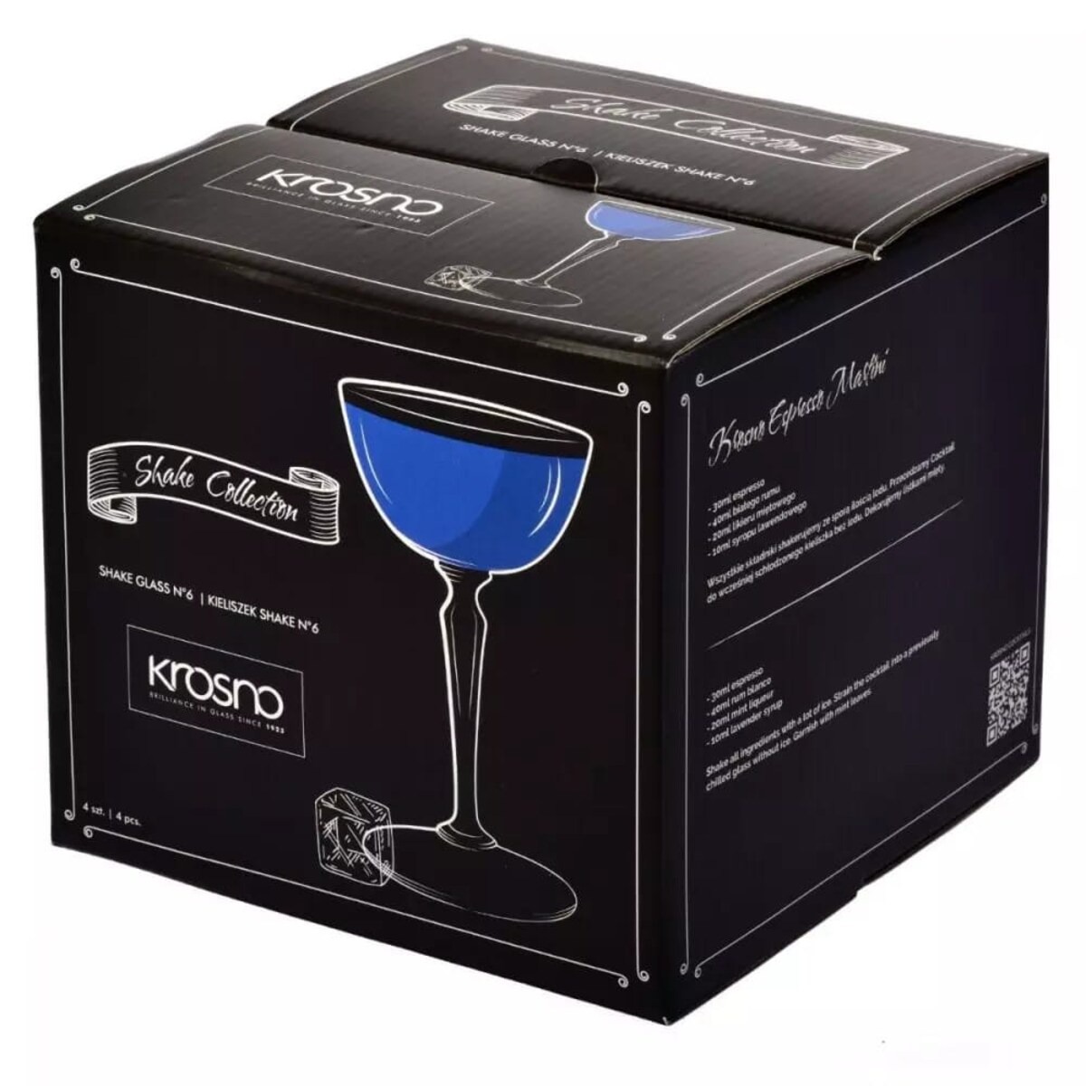 Kieliszki do Drinków Koktajli Likieru Krosno Shake N°6 martini Zestaw