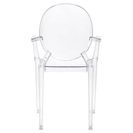 Tarasowe krzesło Louis 124-APC.CLEAR King Home transparentne