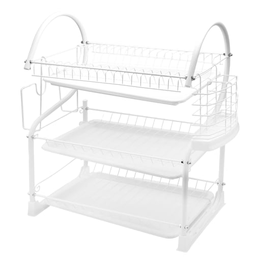 Suszarka do naczyń 3-poziomowa 53x25x49cm biała BRUNBESTE