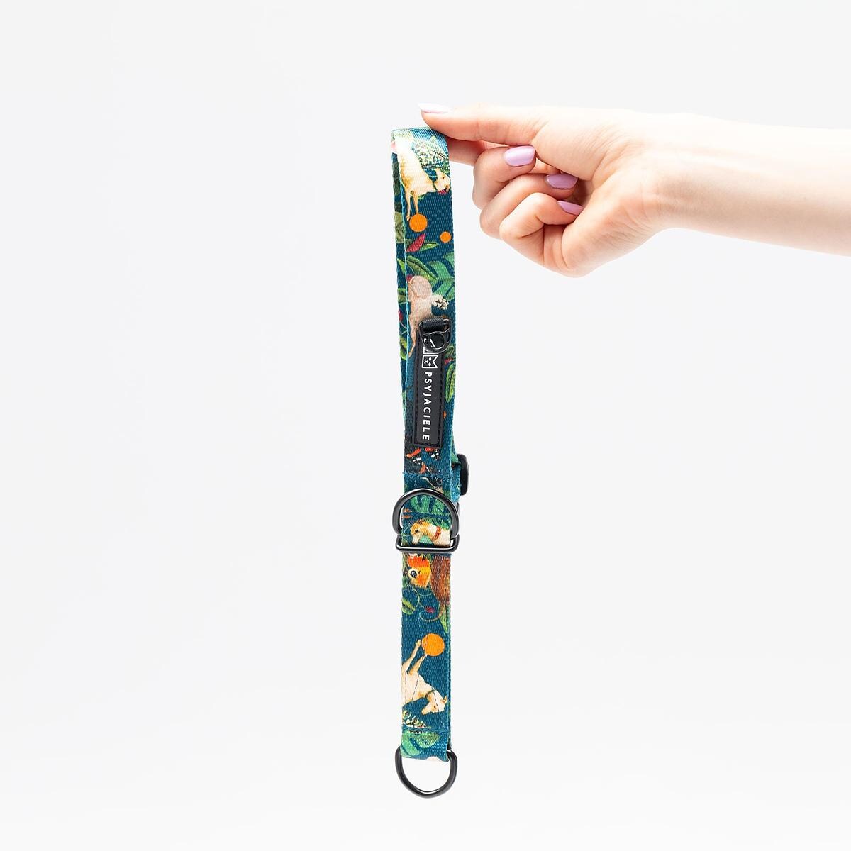 Obroża półzaciskowa dla psa lub kota "Psikolaż" - Szerokość taśmy: 38mm, Rozmiar: L