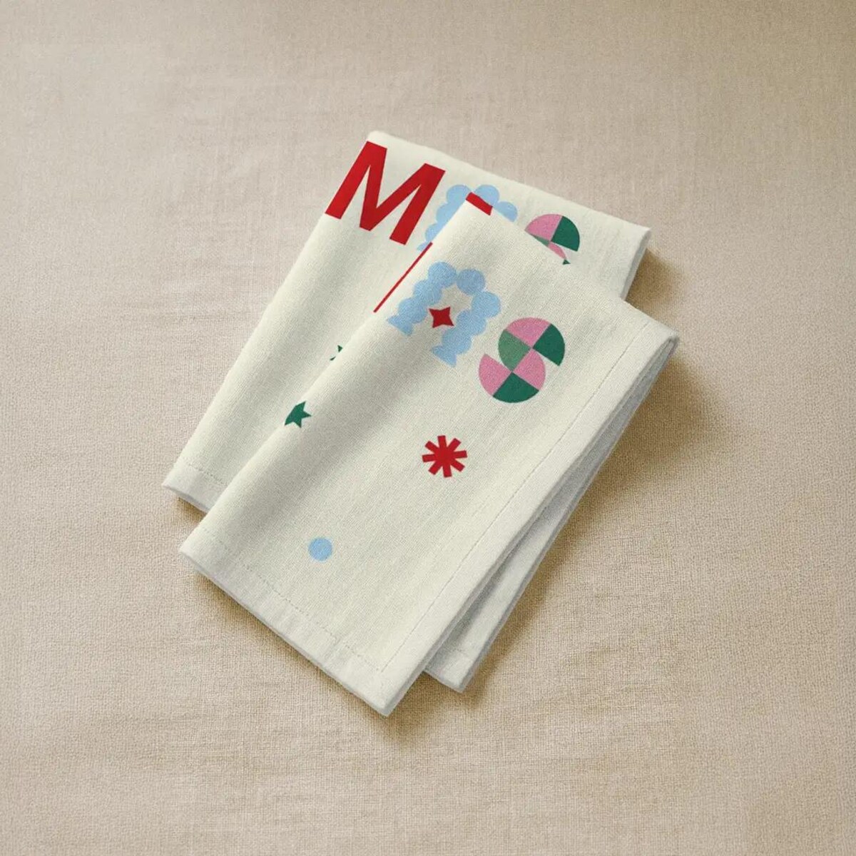 Serwetki świąteczne - Merry Christmas - napis (2szt.)