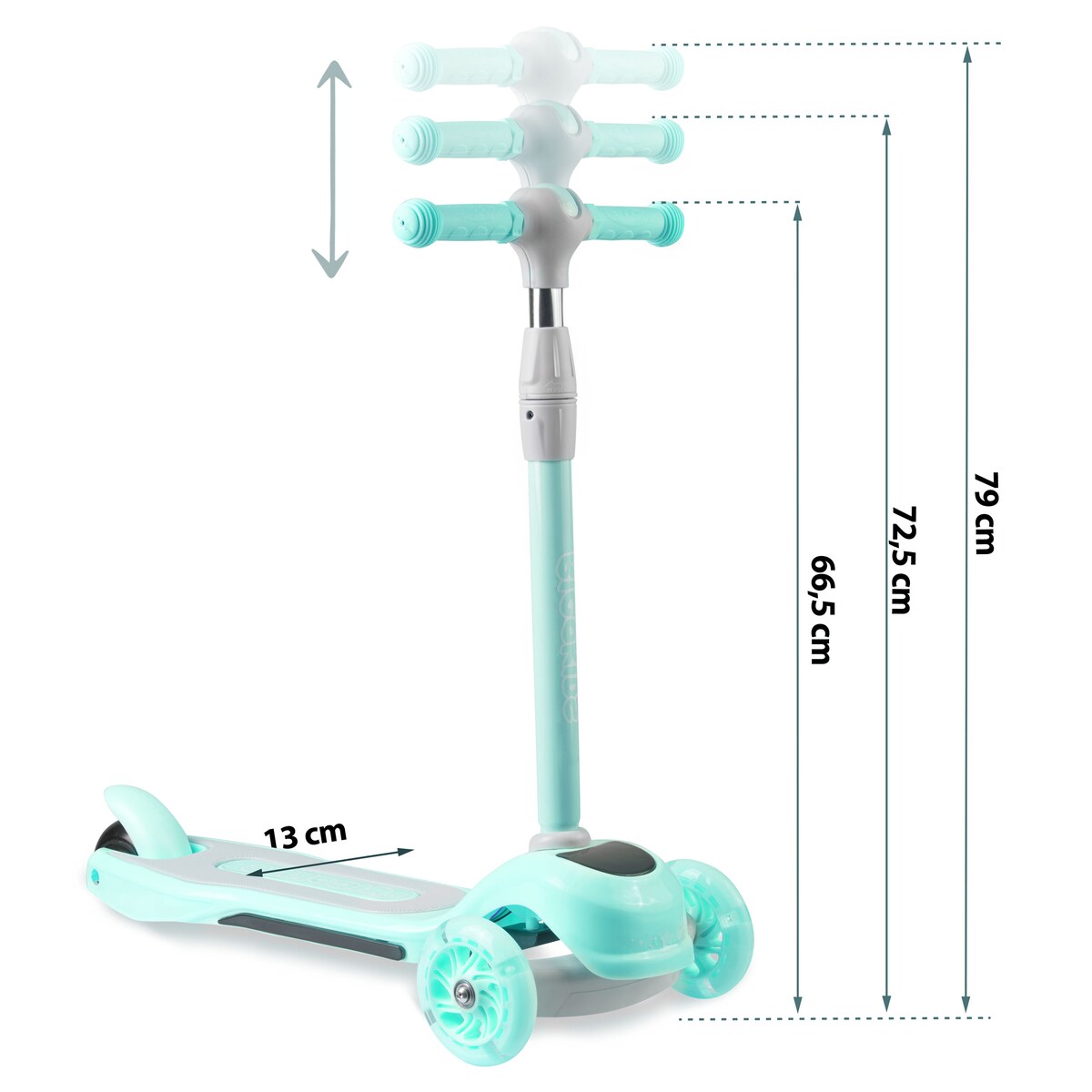 Hulajnoga trójkołowa dla dzieci Ricokids Piko miętowa