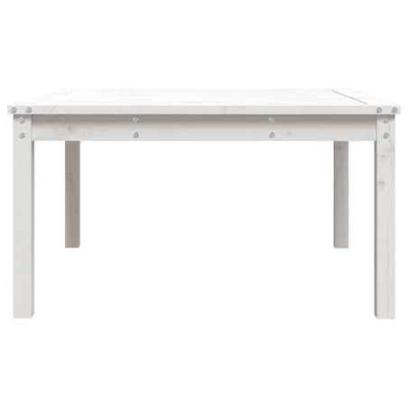 vidaXL Stolik ogrodowy, biały, 82,5x82,5x45 cm, lite drewno sosnowe
