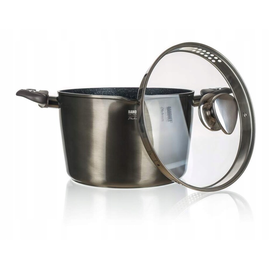 Garnek DO GOTOWANIA makaronu ziemniaków obiad METALLIC PLATINUM 24cm 6,2L