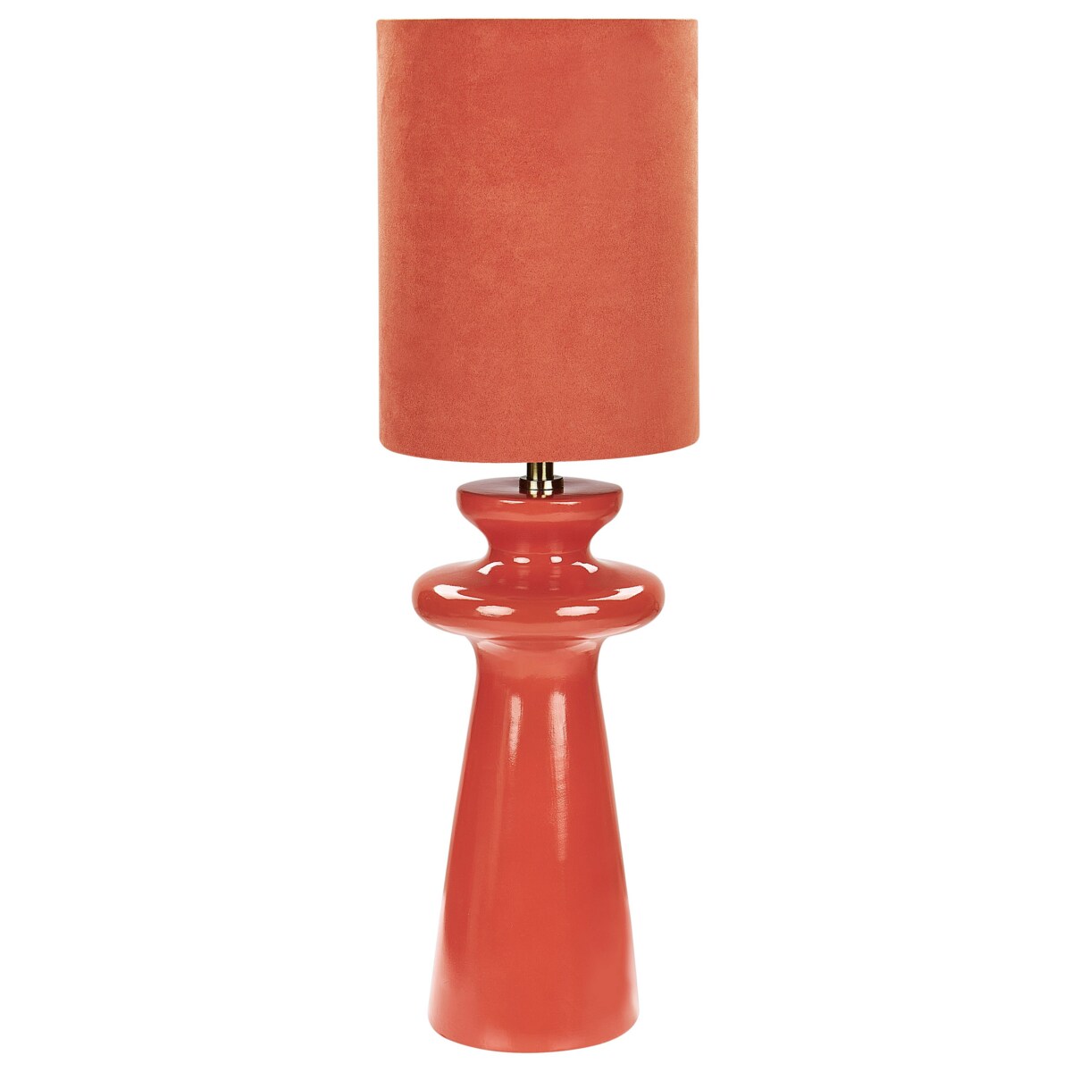 Lampa stołowa eko zamsz czerwona OTEROS