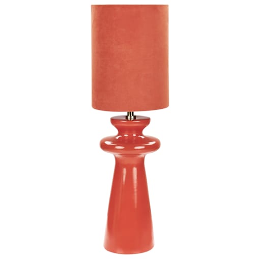 Lampa stołowa eko zamsz czerwona OTEROS