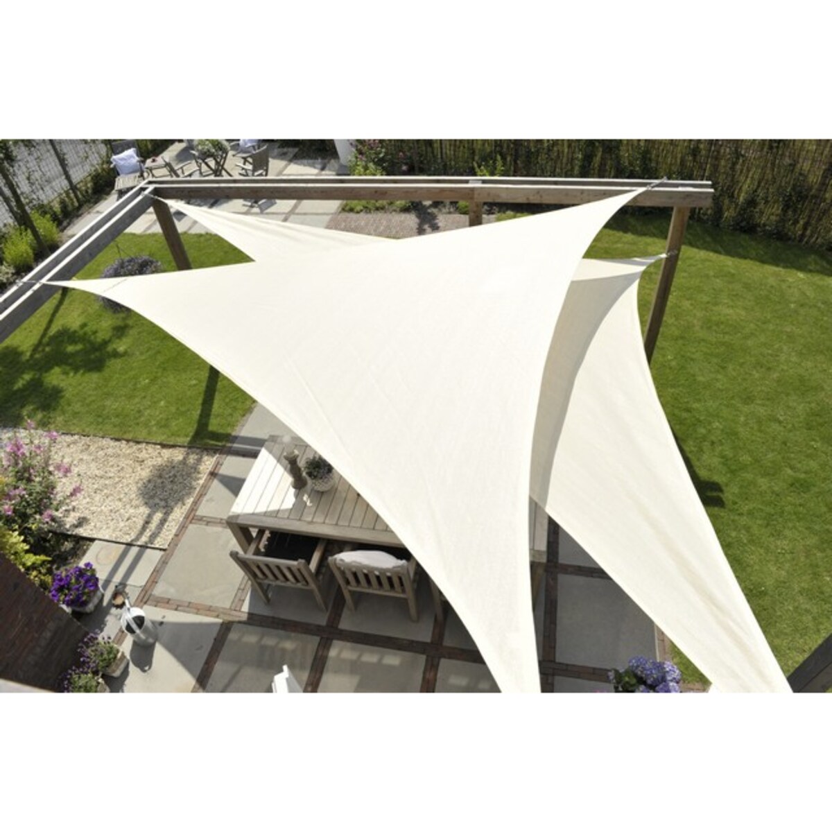 Żagiel Przeciwsłoneczny Ogrodowy Wodoodporny 3X3X3 M Zacieniacz Biały