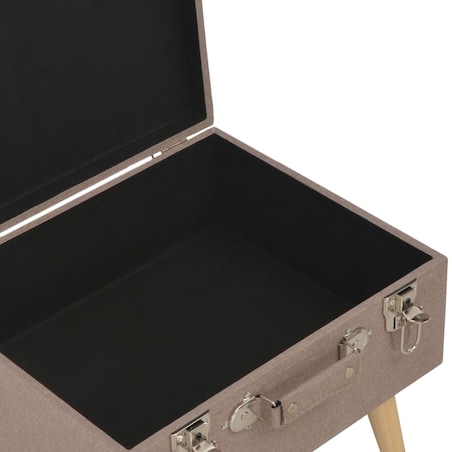 vidaXL Stołek ze schowkiem, 40 cm, brązowy, tkanina