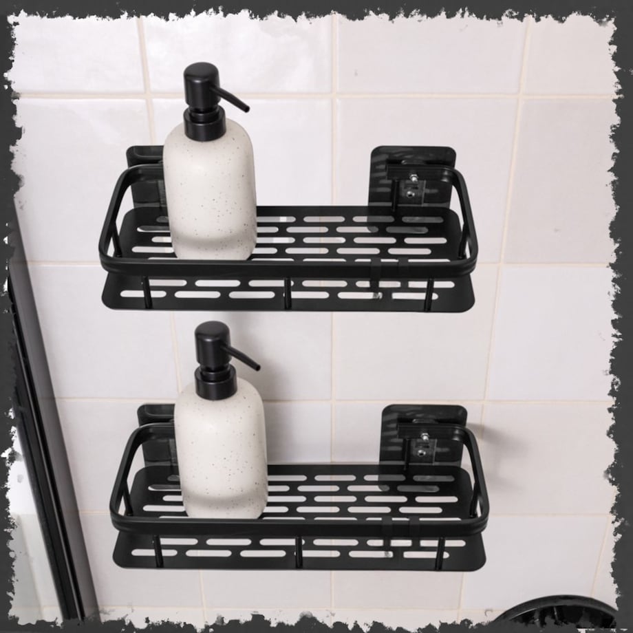 2 szt półka wisząca samoprzylepna loft ścienna łazienkowa pod prysznic
