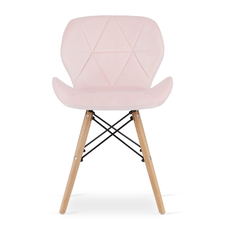 Krzesło Lago Aksamit nowoczesny design Róż X2