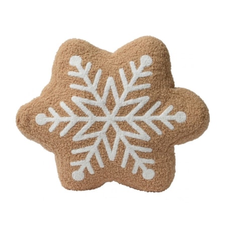 Poduszka świąteczna 30x30x8 cm GWIAZDKA PIERNIKOWA