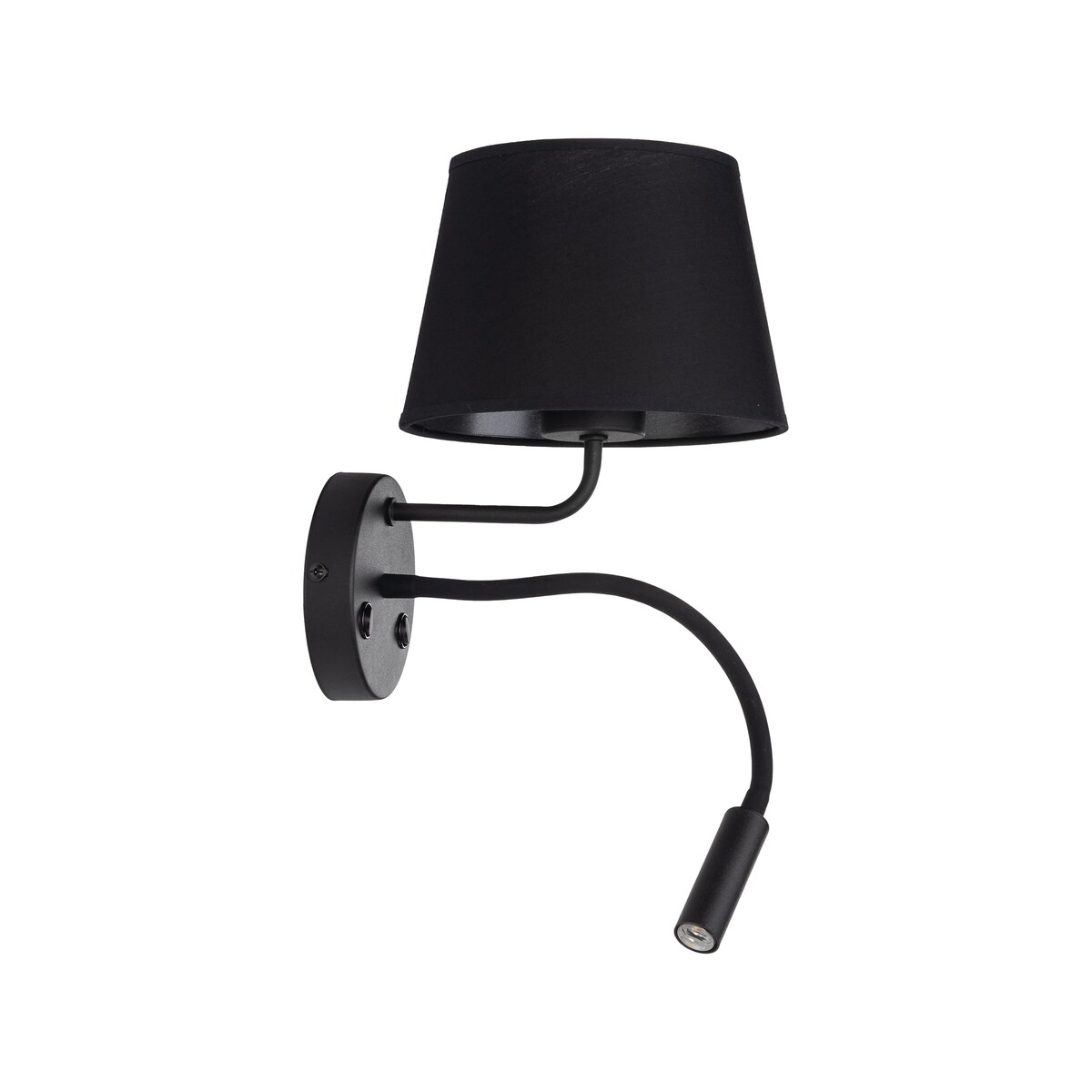 Kinkiet do czytania TK Lighting MAJA BLACK 10081 czarny, ruchomy, E27 + G9, włącznik na podstawie