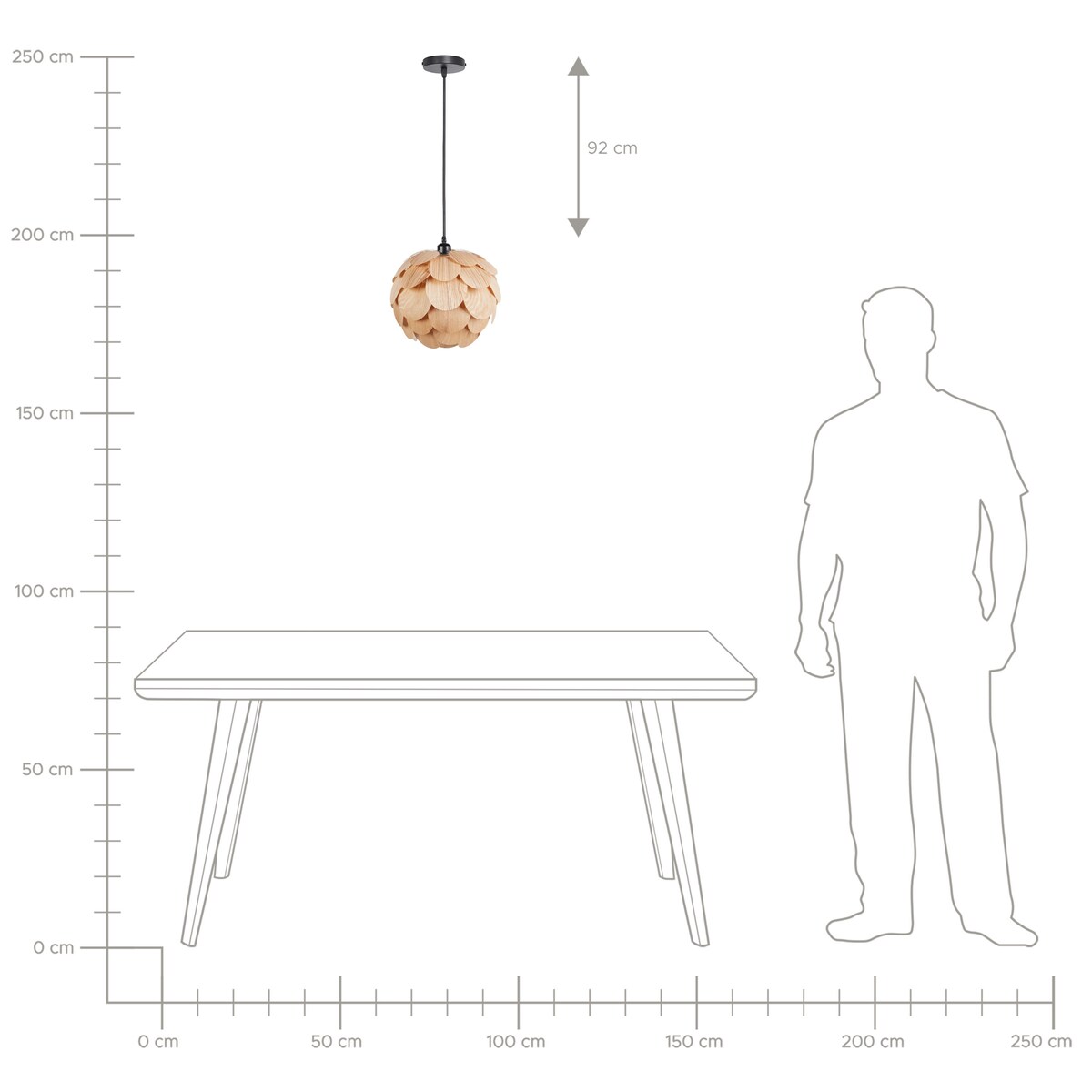 Lampa wisząca BAMPUR Bambus Naturalny