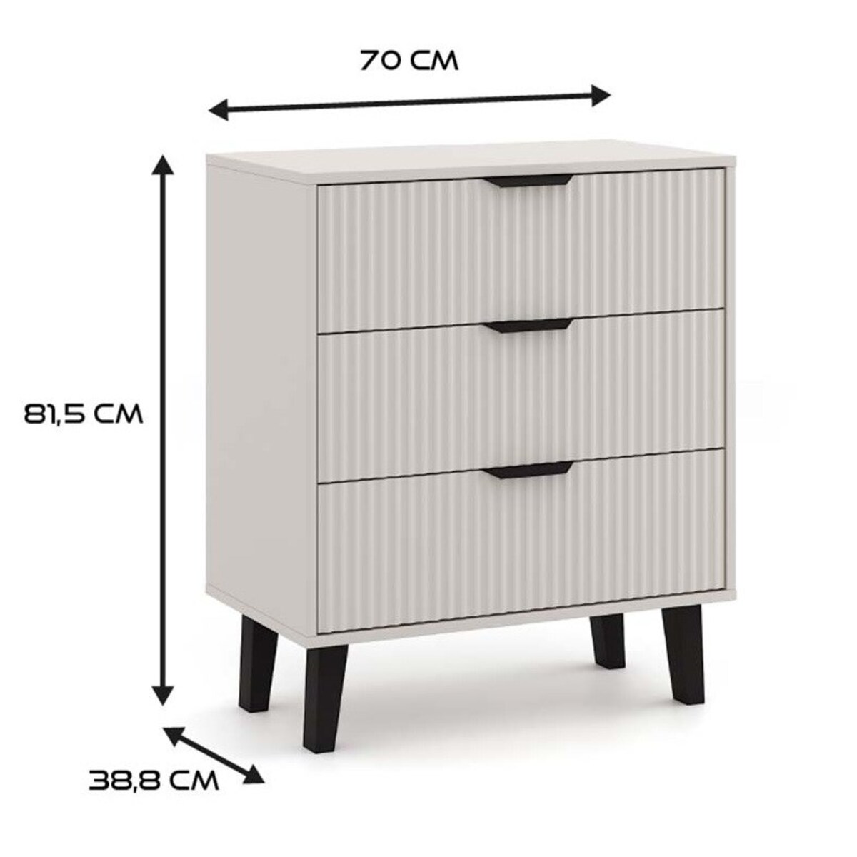 Komoda Scandi 3S SLIM kaszmir beż