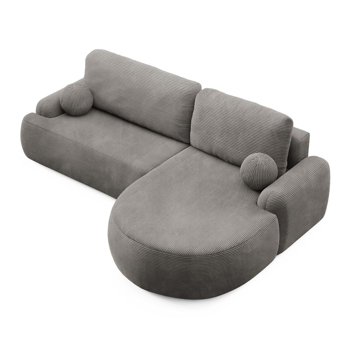 Zaokrąglony narożnik CLEO II z funkcją spania, wersja prawa, Poso 115