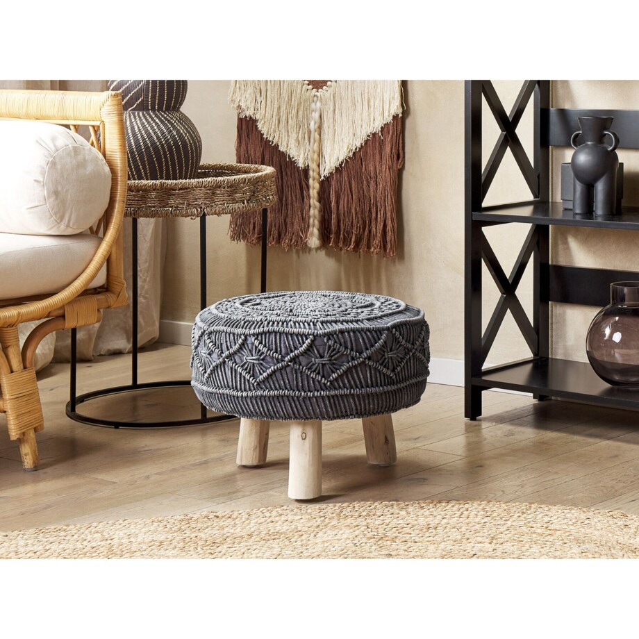 Stołek grafitowy MUNDRA