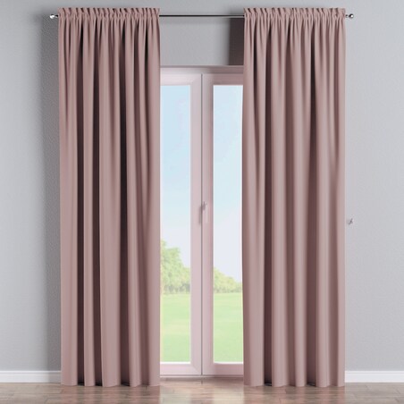 Zasłona na kanale z grzywką 1 szt. 130x260 pudrowy róż