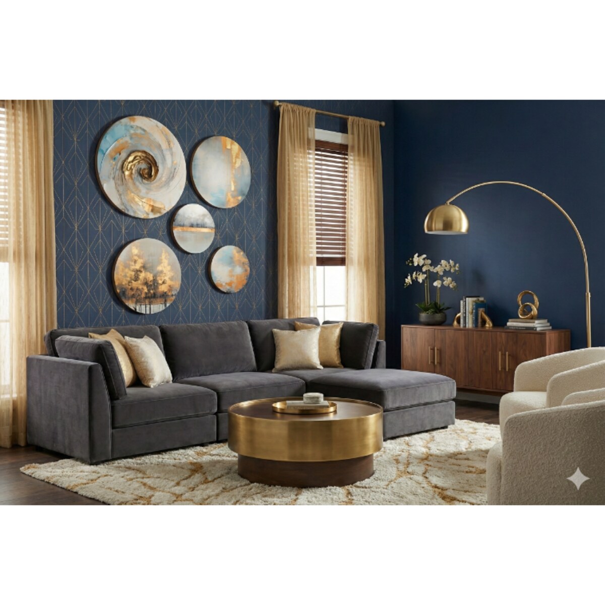 Nowoczesne Obrazy ścienne do sypialni pokoju Złota dekoracja salonu