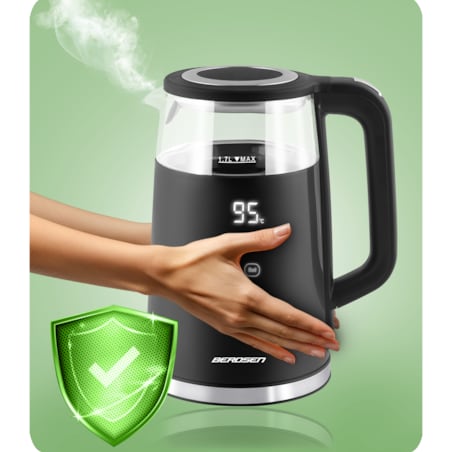 Czajnik elektryczny 2200w panel dotykowy 1,7l Berdsen
