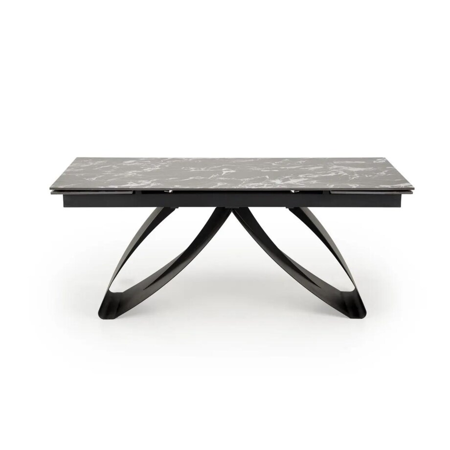 Stół rozkładany HILARIO 180(260)x90 czarny marmur/czarny