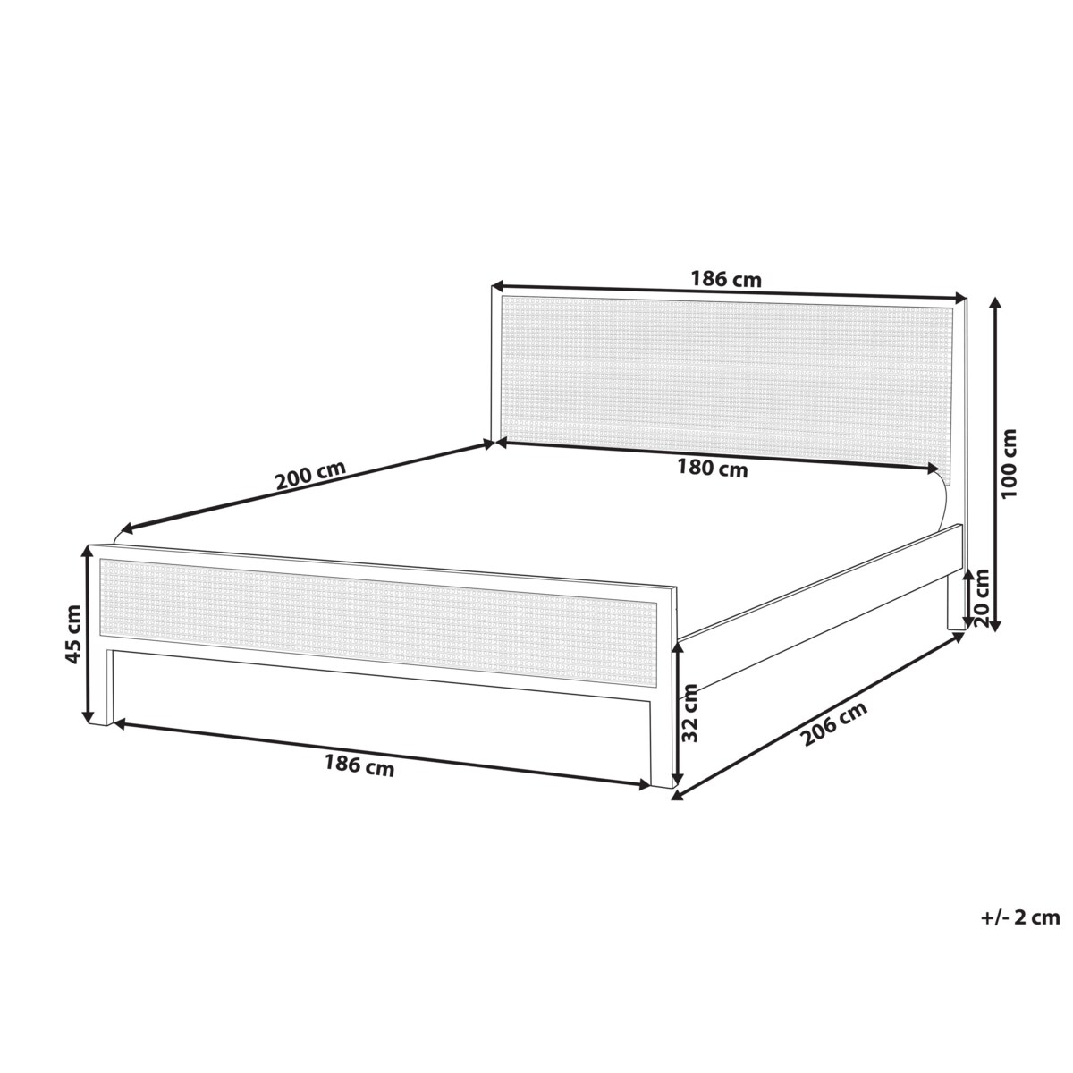 Łóżko Drewno sosnowe SALERNAS 180 x 200 cm Jasnobrązowy