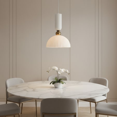 Lampa sufitowa wisząca Light Prestige Piega biały 1 x E27 1 szt.