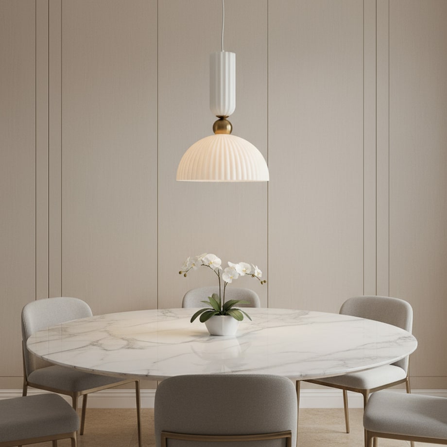 Lampa sufitowa wisząca Light Prestige Piega biały 1 x E27 1 szt.