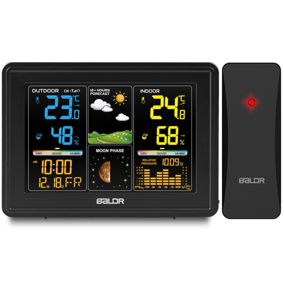 Bezprzewodowa stacja pogodowa pogody higrometr Baldr