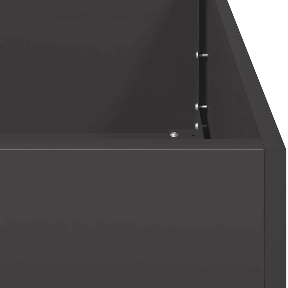 vidaXL Doniczka Czarna 200x80x40 cm Stalowa