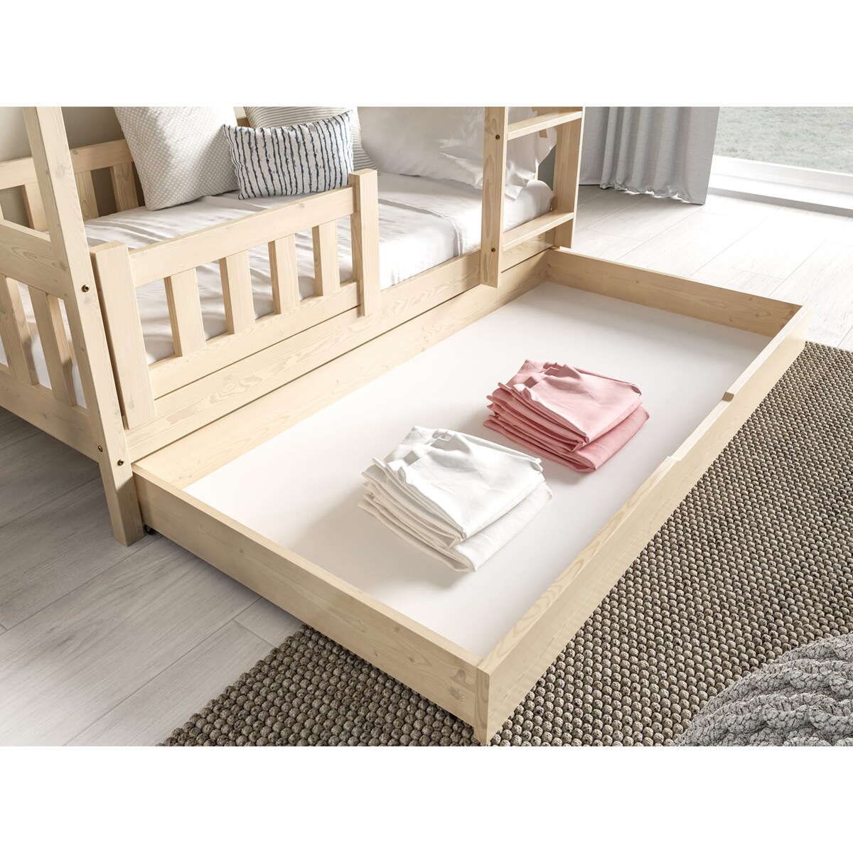 Łóżko drewniane dziecięce Zosia 80x160 białe