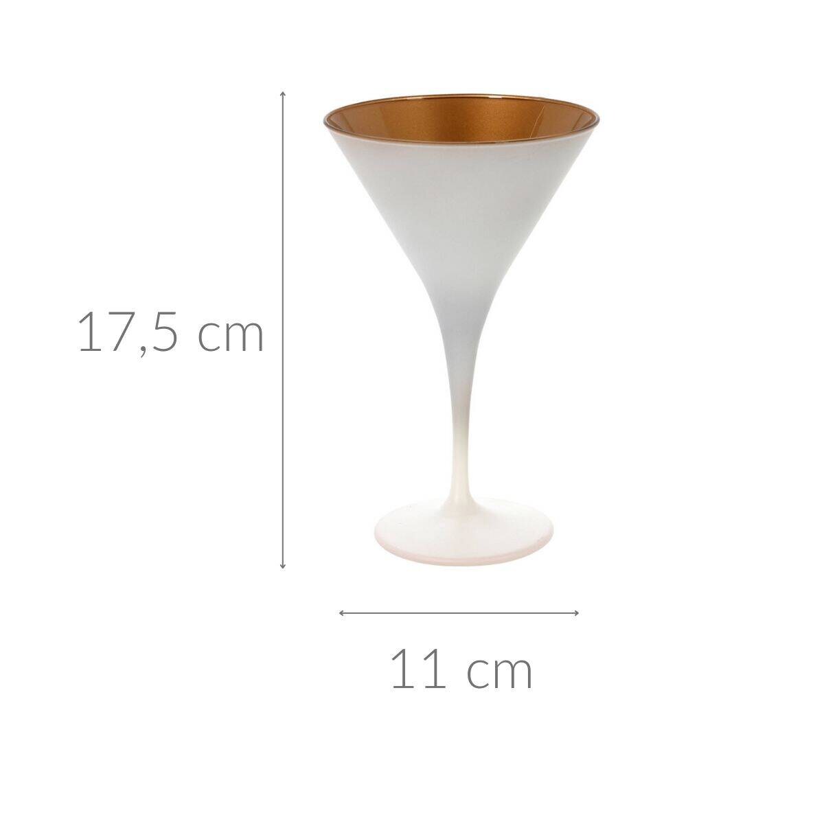 Kieliszek do martini, złote wnętrze