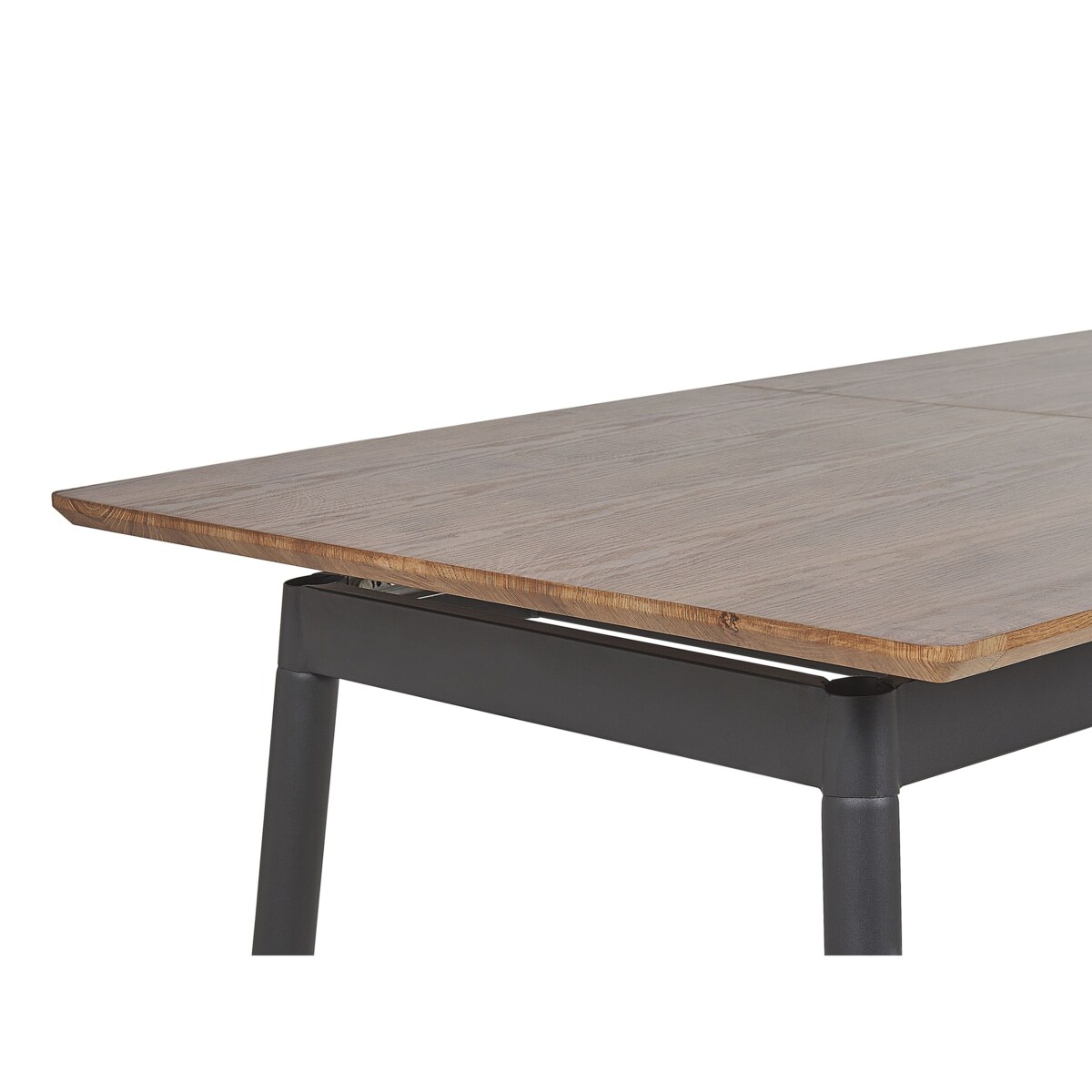 Stół do jadalni rozkładany 160/200 x 90 cm ciemne drewno z czarnym CALIFORNIA