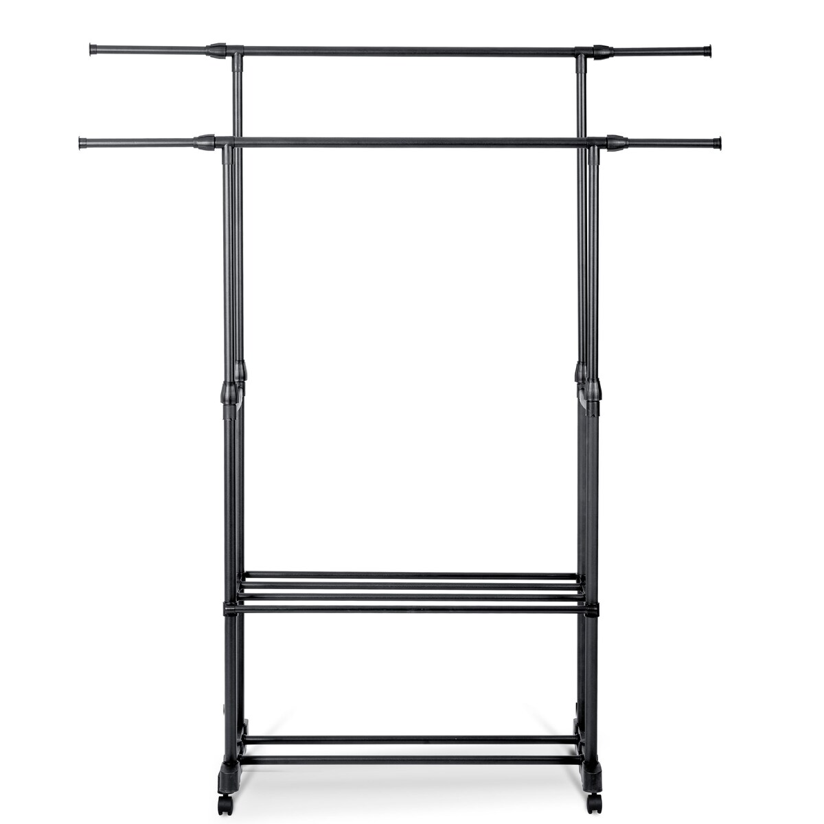 Wieszak na ubrania stojący stojak podwójny kółka Massido