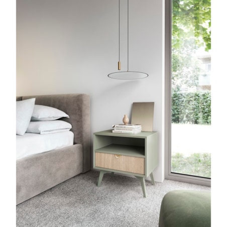 Szafka nocna Sage szałwia/naturalna