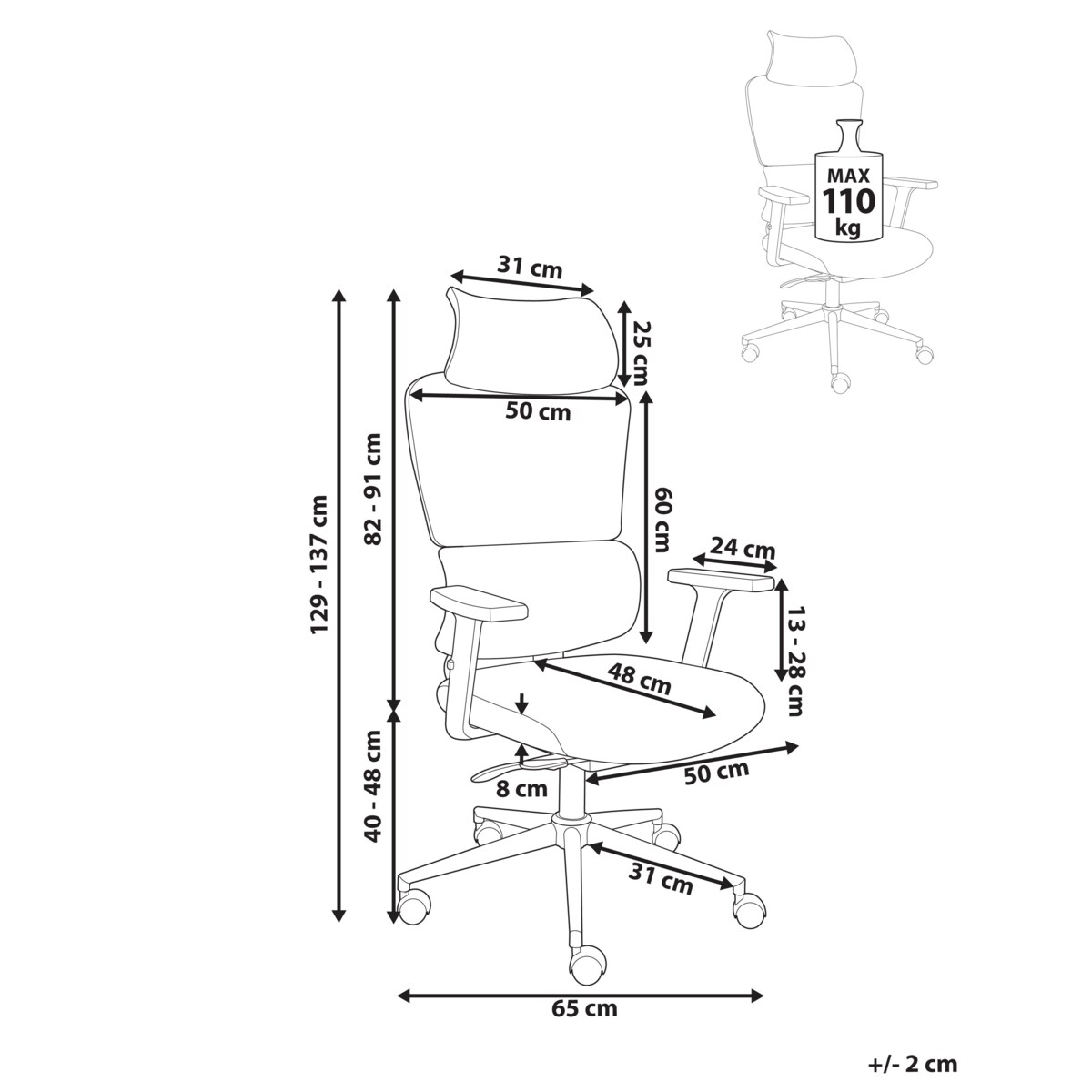 Fotel biurowy OMEGA Czarny