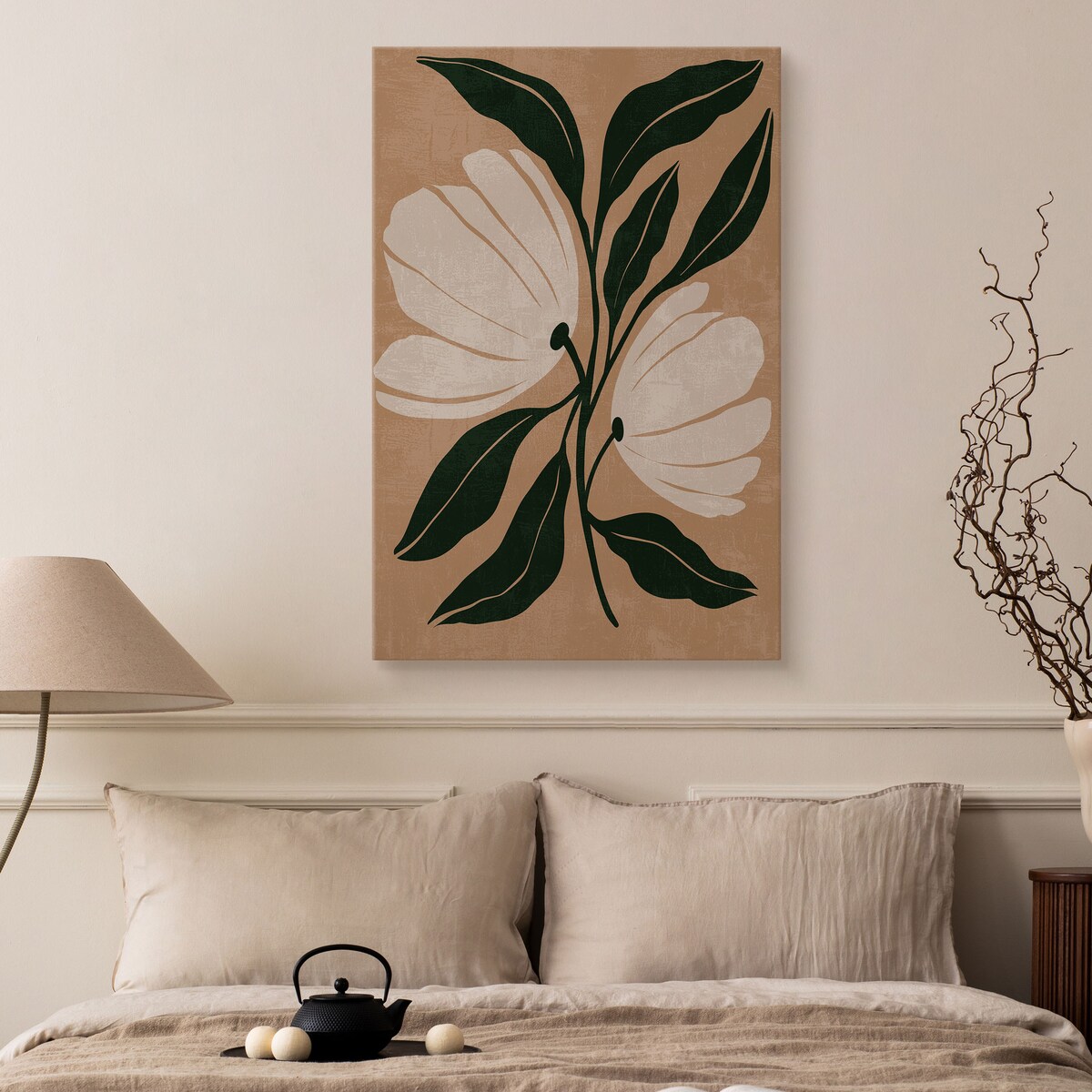 Obraz Akwarelowe Białe Kwiaty Polne 30x40cm