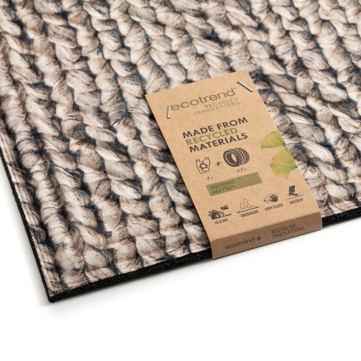Wycieraczka wejściowa 45x75cm Lima Mat Chunky Knit Beżowy