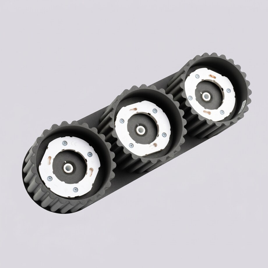 Plafon AURA 3 czarny Gx53