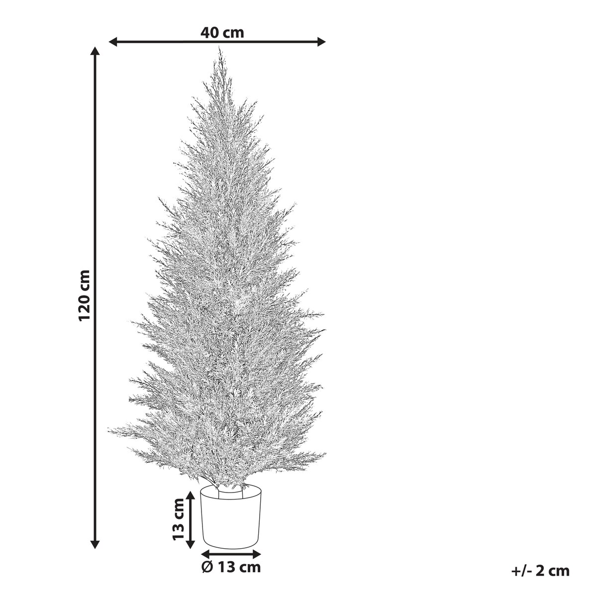 Sztuczna roślina CEDAR TREE 120 cm Zielony