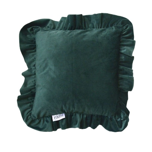 Poszewka Pościel Na Poduszkę Jasiek Z Falbanką 40X40 Butelkowa Zieleń