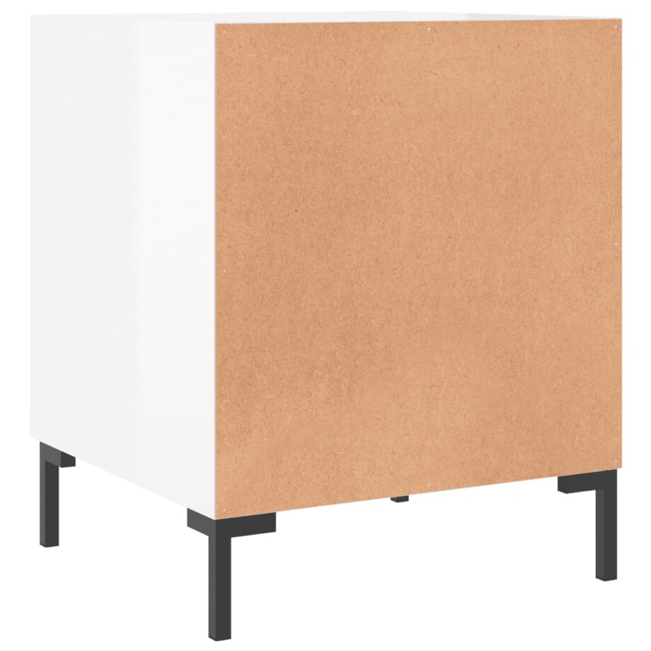 vidaXL Szafki nocne, 2 szt., białe z połyskiem, 40x40x50 cm