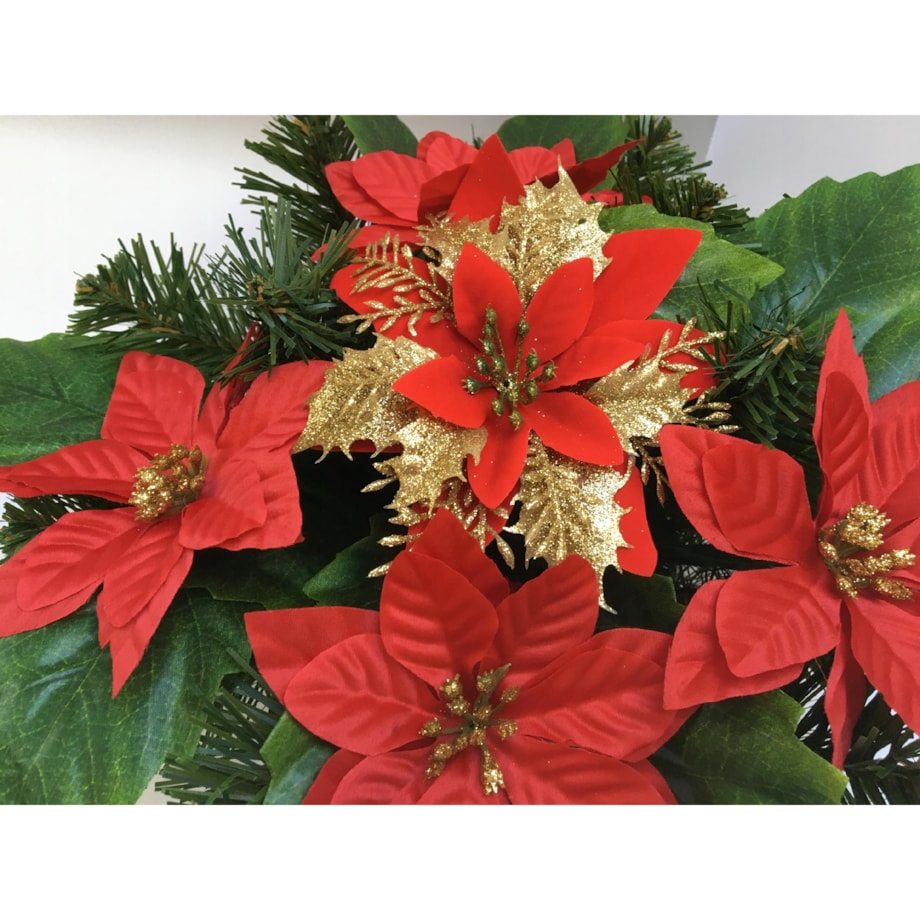 KWIAT GWIAZDA BETLEJEMSKA czerwona na stroik bukiet święta brokatowa 6szt