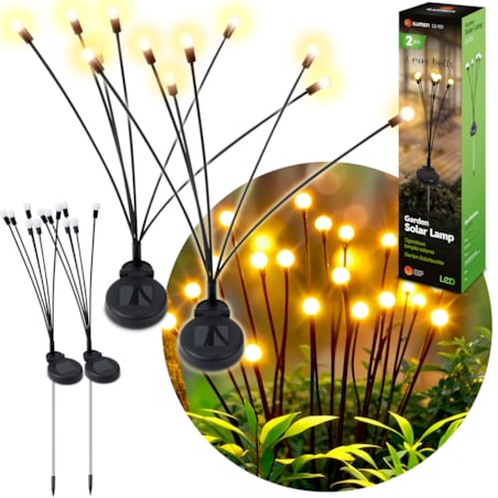 Lampki solarne do ogrodu świetliki czujnik zmierzchu Ilumen